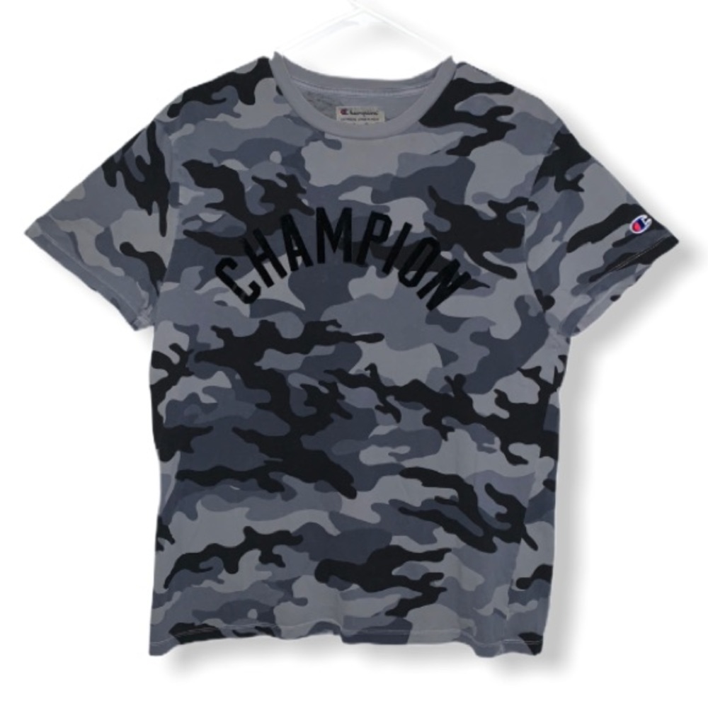 Authentic Champion Black Suede Letters Tee
